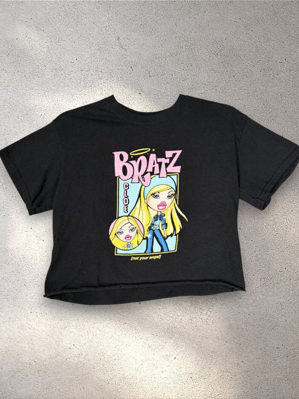 Bratz Cloe [not your angel] Crop Top Women's S Y2K 00s Streetwear Graphic Tee
